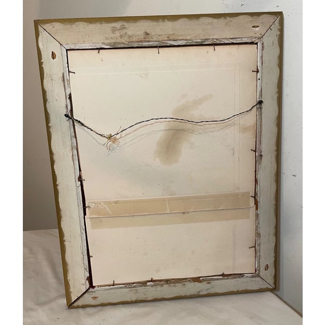 Red Antique 1800's Victorian Hand Embroidered Figural Lady Needlepoint Portrait Art For Sale - Image 8 of 8