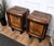 1940s Italian Art Deco Style Bedside Tables in Burl Walnut, 1940s, Set of 2 For Sale - Image 5 of 12