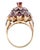 14k Gold and Ruby Cluster Cocktail Ring For Sale In Tampa - Image 6 of 9