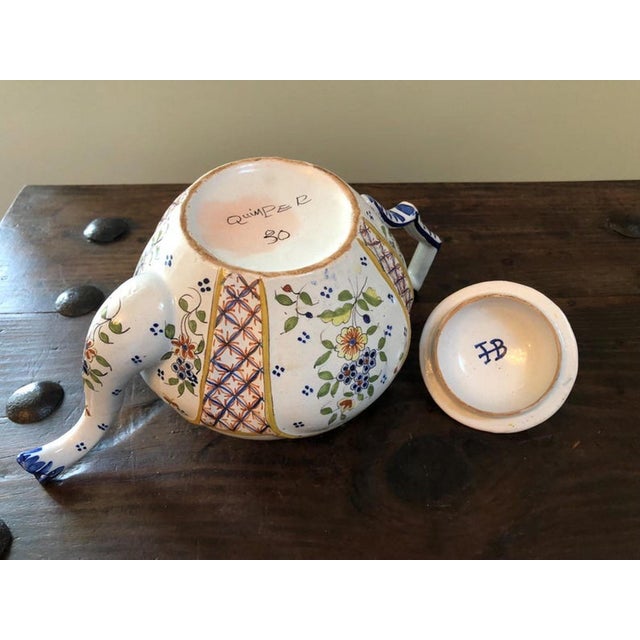 Antique Coffee Set from Henriot Quimper Faience, 1890s-1910s, Set of 24 For Sale - Image 10 of 18