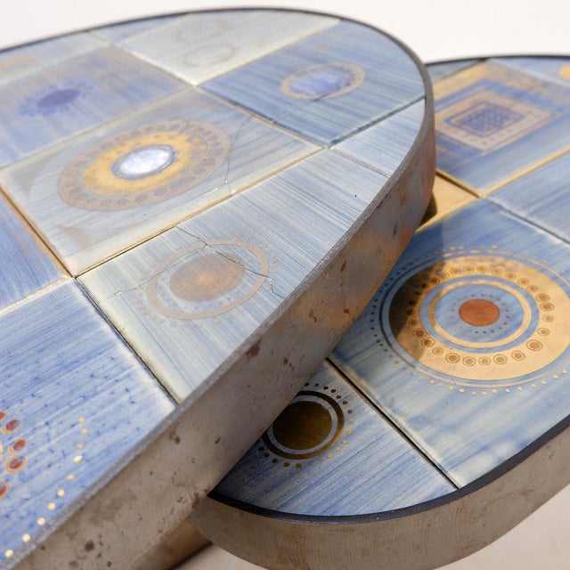 Oval Coffee Table by Georges Pelletier for La Roue Vallauris, France, 1970 For Sale - Image 4 of 16
