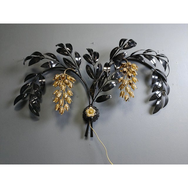 Metal Vintage Tulip Wall Lamp attributed to Hans Kögl, 1970s For Sale - Image 7 of 13