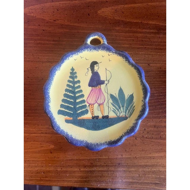 This is a charming vintage ceramic dish, hand painted in the traditional Quimper style originating from Brittany, France....
