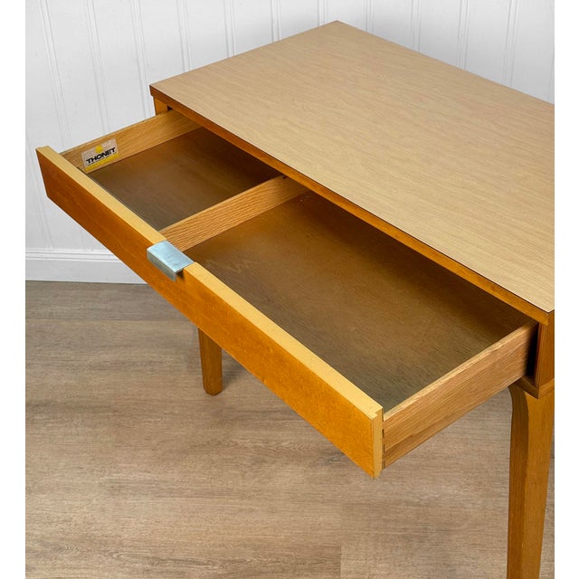 Mid-Century Modern Thonet Bentwood Blonde Console Table Writing Desk For Sale - Image 10 of 11