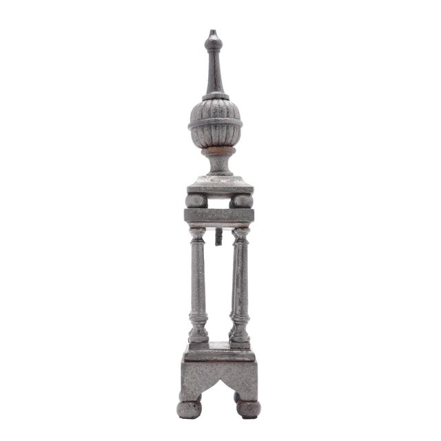 A cast iron architectural finial made as a small garden folly or monument, dating to the last quarter of the 19th century....