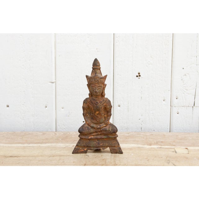 Bronze 18th Century Thai Bronze Buddha For Sale - Image 8 of 8