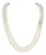 1990s Diamond Akoya Pearl Necklace 8 Mm 14k Gold 18 3/4" 2-Strand Certified For Sale