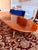 Wood Ethan Allen 18th Century Chippendale Style Banded Mahogany Oval Coffee Table With Claw and Ball Feet For Sale - Image 7 of 13