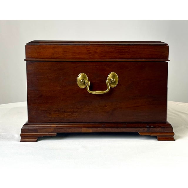 1970s Henkel Harris Virginia Galleries Solid Wild Black Cherry Jewelry Chest For Sale - Image 10 of 18