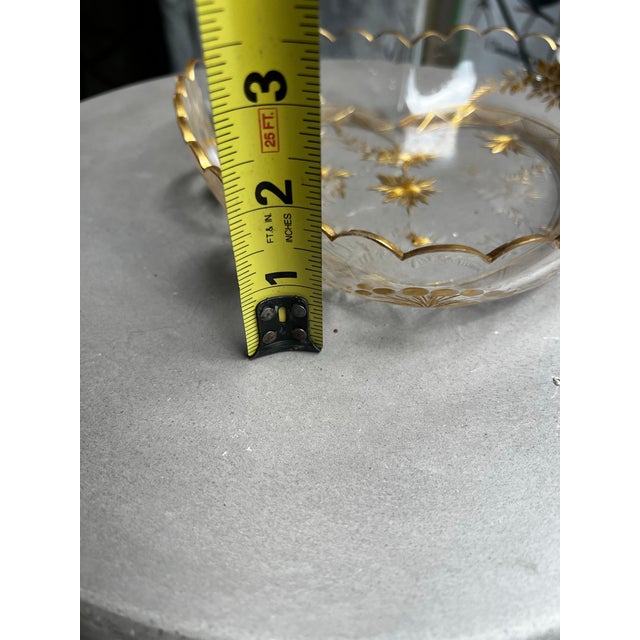1970s 24kt Gold Heart Shaped Glass Platter For Sale In Atlanta - Image 6 of 6