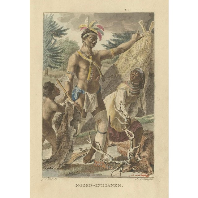 Paper Jaques Kuyper, North American Indigenous People, 1805, Hand-Colored Print For Sale - Image 7 of 10