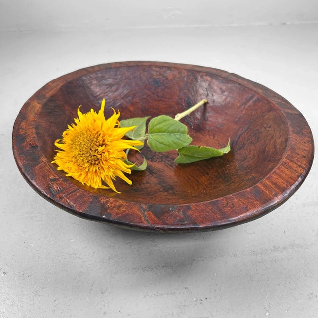 ​Antique Japanese Wooden Bowl, 1890s For Sale - Image 10 of 17