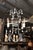 Petite 4-Light Iron & Opaline Glass Beaded Chandelier, 1940s Italy For Sale - Image 10 of 14