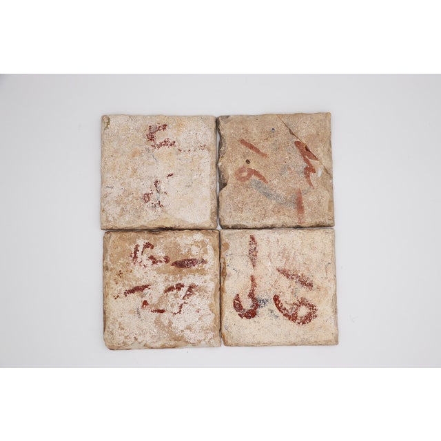 Ceramic 18th Century Gorgeous Set of Four Naturalistic Portuguese Tiles For Sale - Image 7 of 12