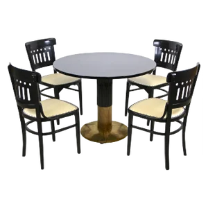Bentwood Dining Table and Chairs by Otto Wagner for Thonet, Austria, 1910s, Set of 5