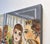 Contemporary Close Encounters by Zoa Ace | Oil Painting of a colorful gathering of people and animals. For Sale - Image 3 of 3
