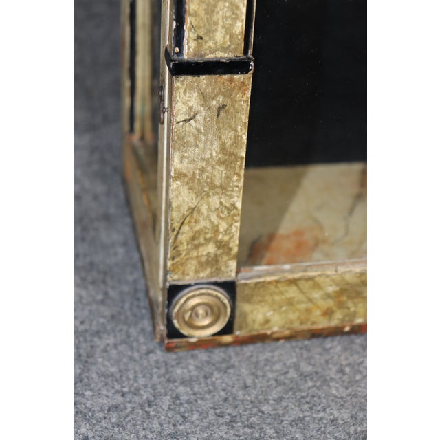 Antique Directoire Style Paint Decorated Wall Vitrine Display Cabinet For Sale - Image 11 of 12