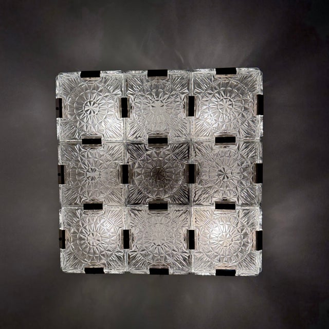 Mid-Century Glass Ceiling Lamp from Kamenický Šenov, 1970s For Sale - Image 18 of 18