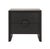 Matthew Izzo Home Ezra Painted Black Grasscloth Side Table With Black Oak Handles For Sale In New York - Image 6 of 6
