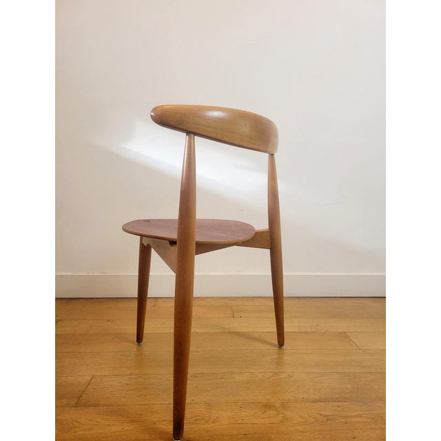 FH4103 Heart Chairs for Fritz Hansen by Hans J. Wegner, 1960s, Set of 4 For Sale - Image 9 of 18