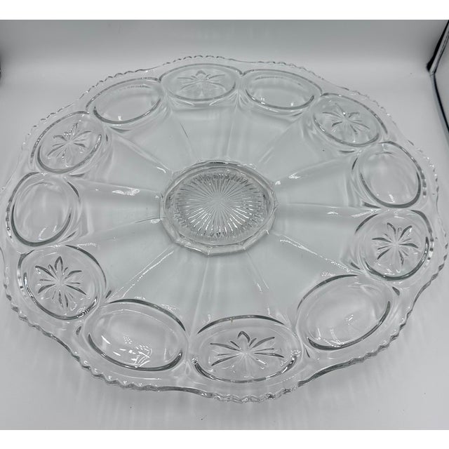 1960s 1960s Tiffin-Franciscan l.e Smith Moon & Stars Punch Bowl, Large Under Plate & 10 Cups For Sale - Image 5 of 11