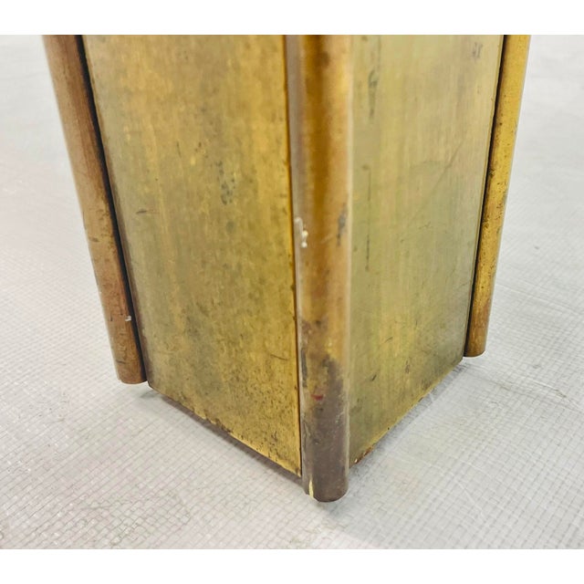 Vintage American Brass & Glass Coffee Table Attributed to Mastercraft For Sale - Image 17 of 18