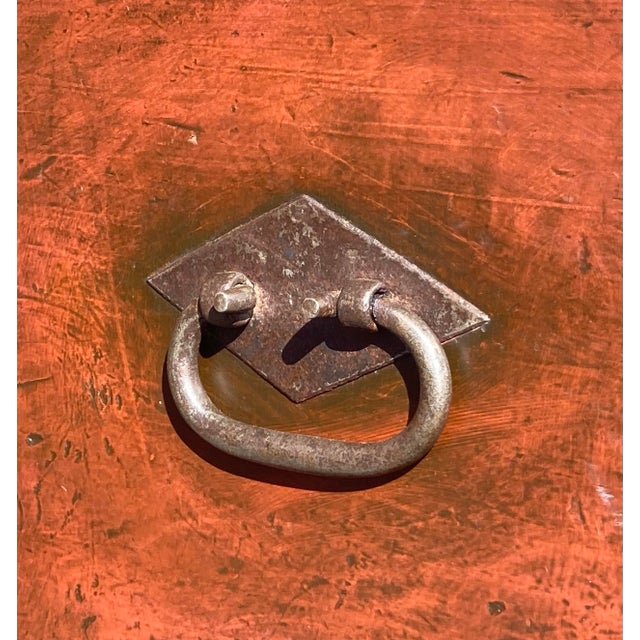 Pine Trunk or Blanket Chest in Original Decorative Paint For Sale - Image 13 of 16