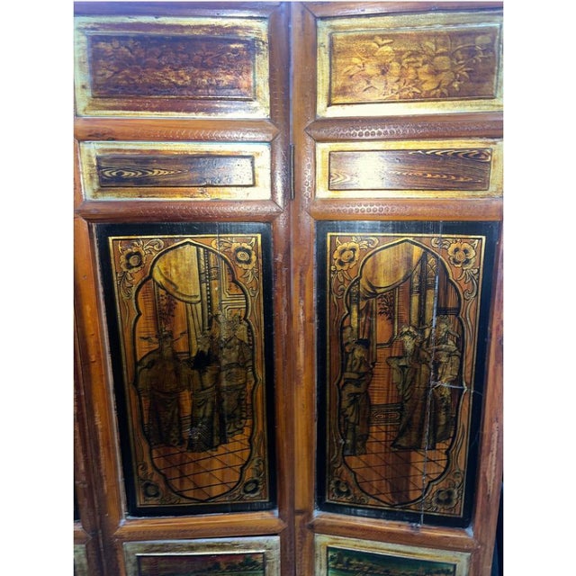 Early 20th Century 6-Panel Bamboo Chinese Screen For Sale In Chicago - Image 6 of 7