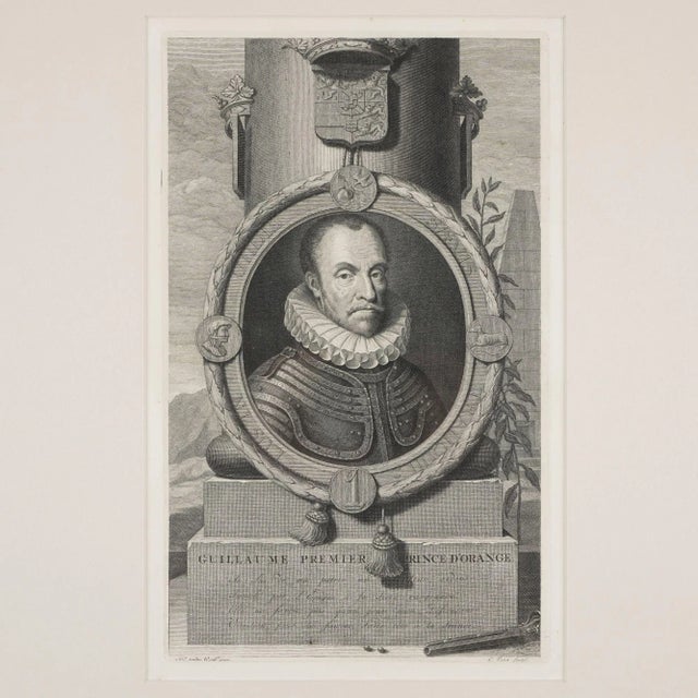 English William I, Prince of Orange by Gerard Valck After Adriaen Van Der Werff, 1680-1720 For Sale - Image 3 of 11