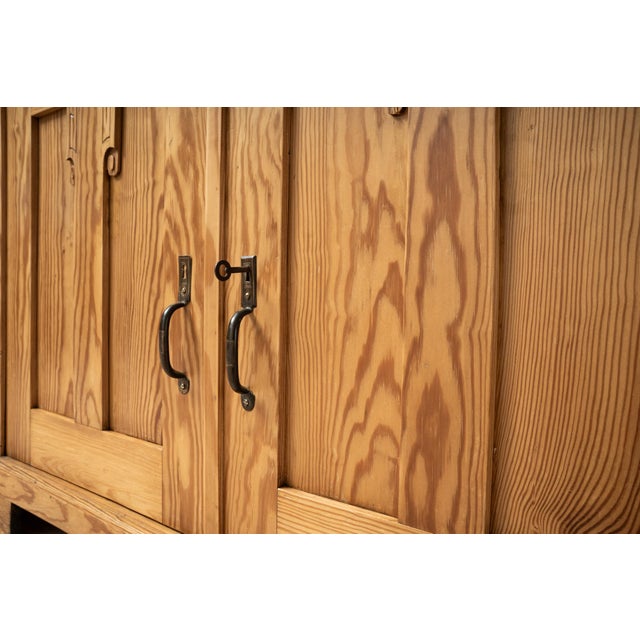 Antique Art Nouveau German Pine Cabinet with Two Drawers, 1910 For Sale - Image 18 of 18