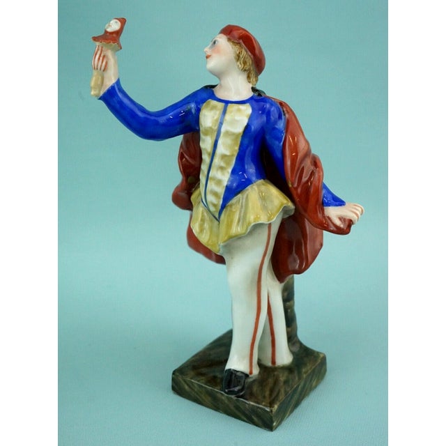 19th Century Rococo Porcelain Masks of Comedy Puppets by Ginori Doccia, Italy, Set of 2 For Sale - Image 16 of 18