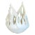Vintage Signed Modernist White Ceramic Flame Cachepot For Sale