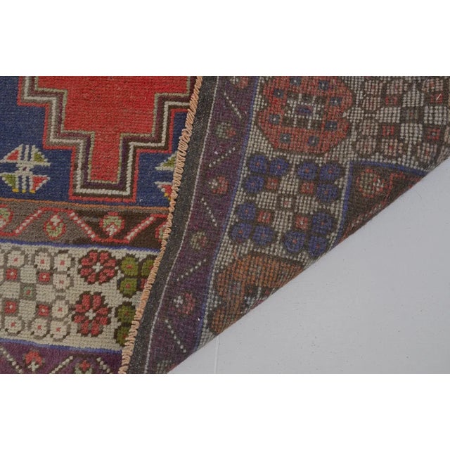 Red Oushak Handknotted Area Carpet For Sale - Image 8 of 10