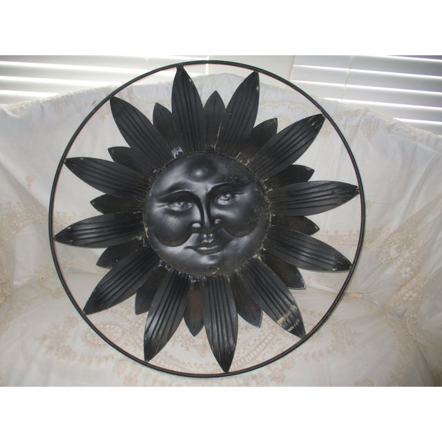 Mid-Century Modern 3d Metal Sun Face With Rays Wall Art Sculpture ...
