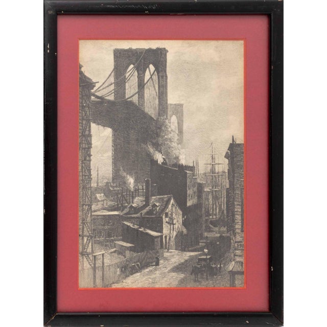 Paper Three Views of Brooklyn and New York Prints, 19th Century For Sale - Image 7 of 14