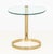 Modern Circular Glass Top Brass Coffee Table. 20.5" H x 20" Diameter. Provenance: From a Long Island, New York Estate.