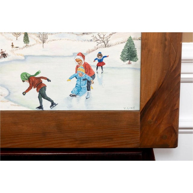 Virginia Mae Love (American [Nc] 1958 - 2020) Untitled Oil on Board Painting For Sale - Image 9 of 12