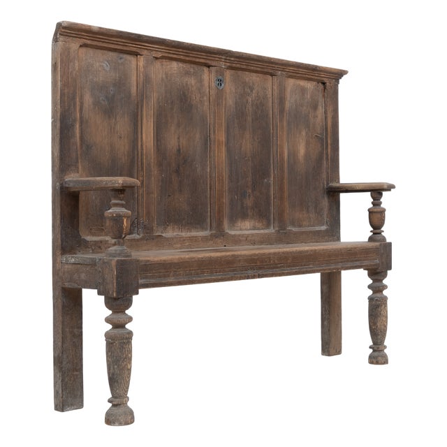 Antique Wooden Bench, Early 20th Century For Sale