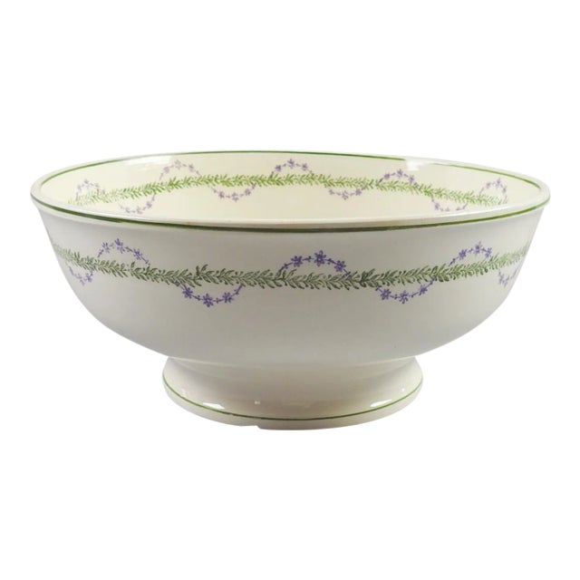 French Longwy Serving Bowl For Sale