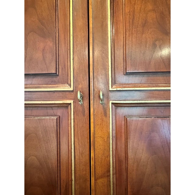 Traditional Vintage Baker Furniture Mahogany Armoire For Sale - Image 3 of 10