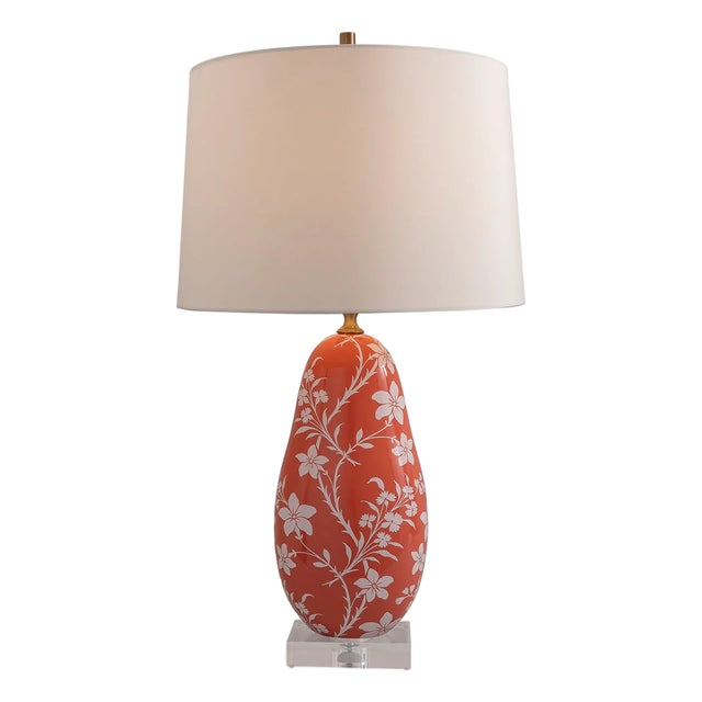 Williamsburg for Port 68 Floral Vine Lamp, Coral For Sale