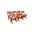 A set of 6 solid honey-colour oak and leather dining chairs from the 1960s by Dutch designer Bram (Abraham) Sprij. These...