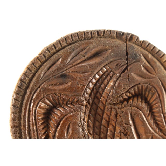 Mid 19th Century Pennsylvania Wooden Butter Mold Stamp With Carved Eagle & Laurel Branch For Sale - Image 11 of 12