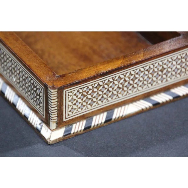 Moorish Handcrafted Middle Eastern Mosaic Inlaid Decorative Box For Sale - Image 11 of 13