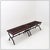 Black Benches in Openwork Wood with Wrought Iron Legs, Set of 2 For Sale - Image 8 of 13