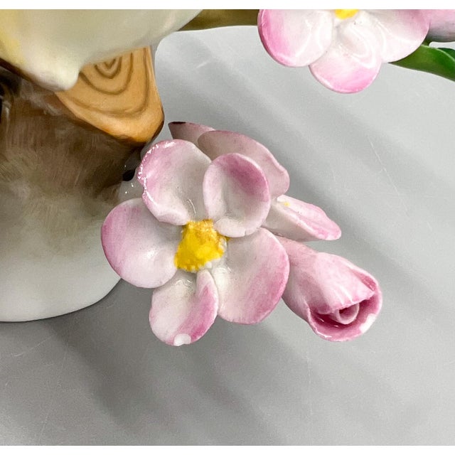 Vintage Herend Hungary Hand-Painted Songbird With Pink Blossoms – Porcelain Figurine - Cottagecore • Traditional • European Classic For Sale - Image 15 of 15