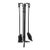 Vintage Hand-Forged Iron Fireplace / Fire Tool Set With Poker, Shovel, and Brush For Sale