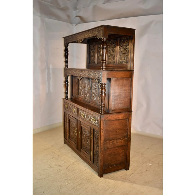 Early 18th Century English Tridarn Press Cupboard For Sale - Image 9 of 11