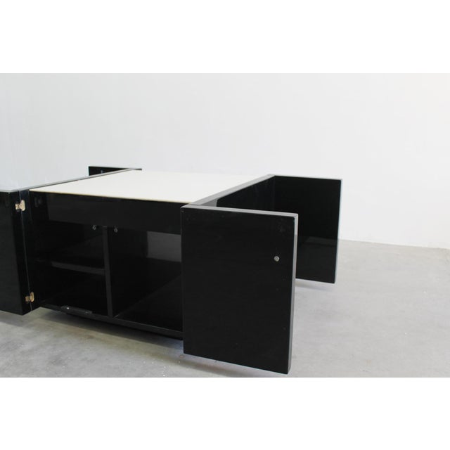 Black Saratoga Cabinets by Massimo & Lella Vignelli for Poltronova, 1960s, Set of 2, in Flawless conditions. Designed 1960...