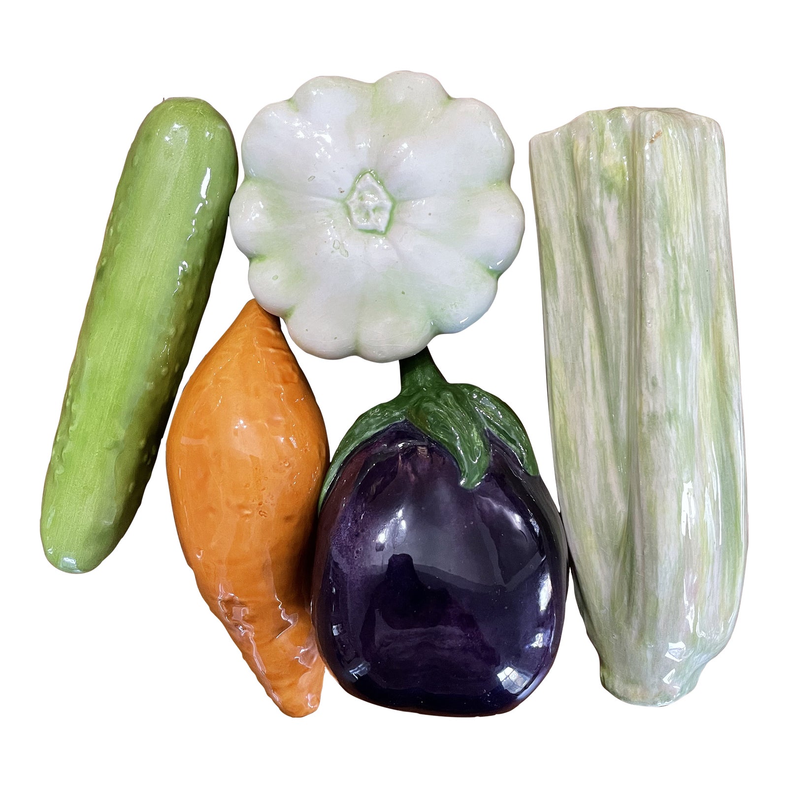 Vintage Handpainted Ceramic Vegetables a Set of 5 Chairish